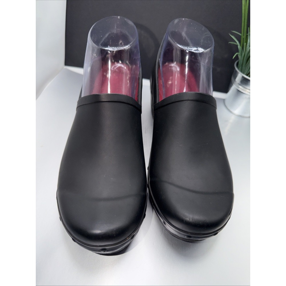 Dansko Richelle Platform Clogs Womens 37 Black Rubber Professional Us 6.5 - Picture 3 of 16